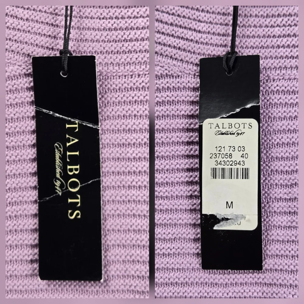 Talbots Lavender Purple Ribbed Knit Sweater‎